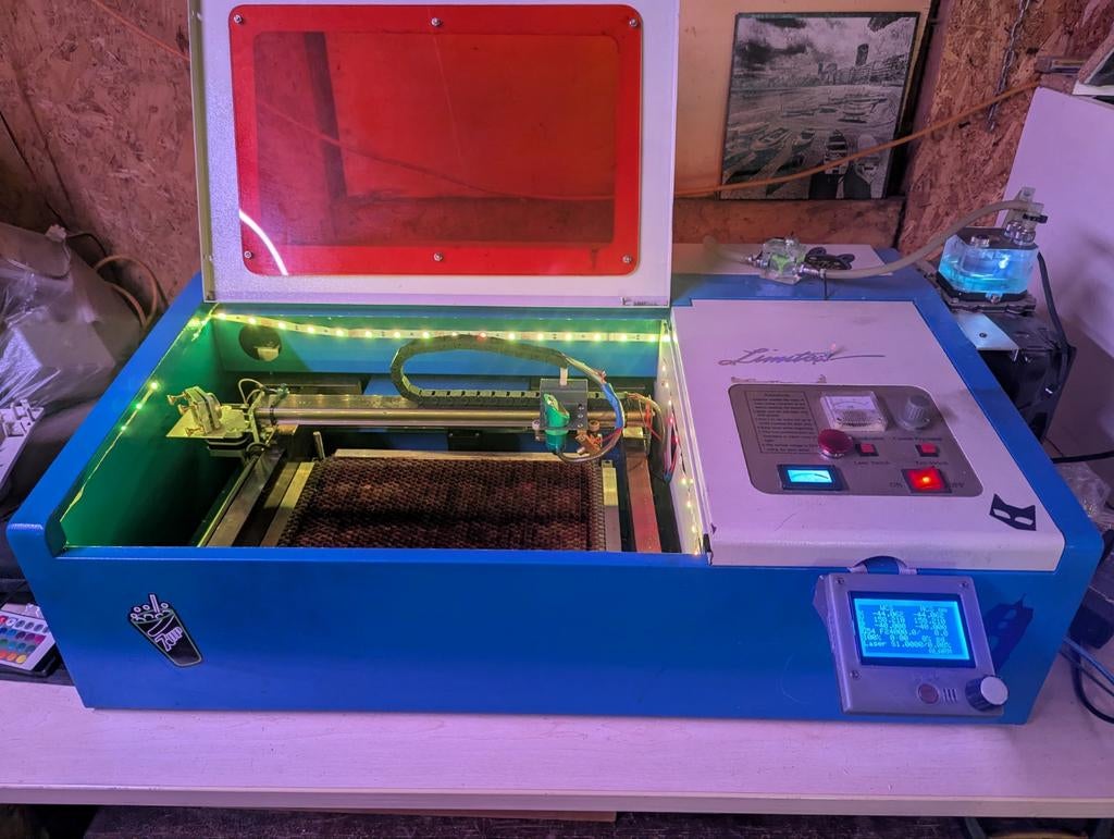 K40 40watt co2 laser met vele extra's, Ophalen of Verzenden, Gebruikt