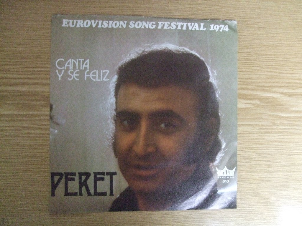 EUROVISION 1974   PERET    CANTA Y SE FELIZ / MI SANTA, 7 inch, Ophalen of Verzenden, Zo goed als nieuw, Pop