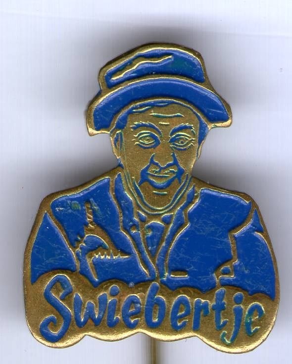 Swiebertje blauw op koper TV figuur speldje ( T_021), Verzamelen, Speldjes, Pins en Buttons, Verzenden, Nieuw, Figuurtje, Speldje of Pin