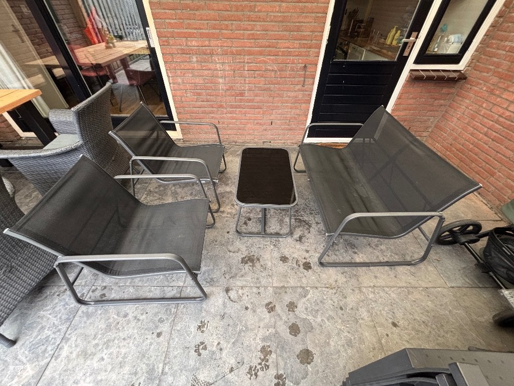 Tuinset, Tuin en Terras, Tuinsets en Loungesets, Ophalen, 4 zitplaatsen, Gebruikt, Bank