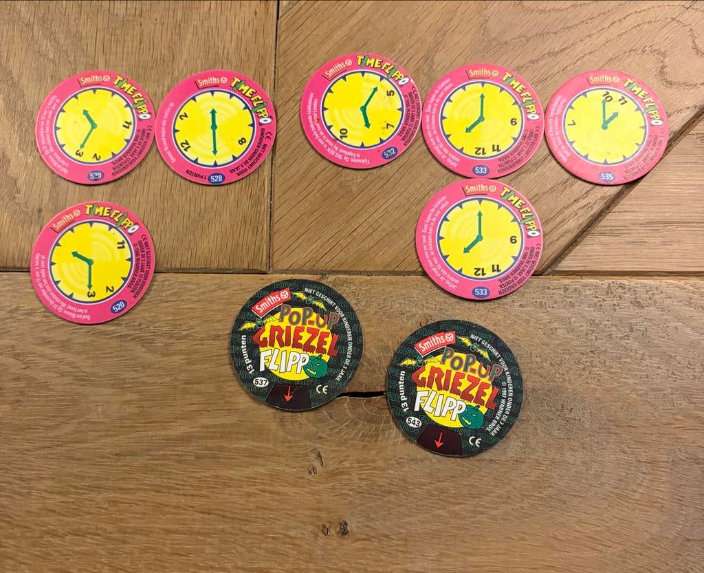 Flippo's: Time Flippo en Pop-Up Griezel Flippos, Ophalen of Verzenden, Griezel, Losse flippo's