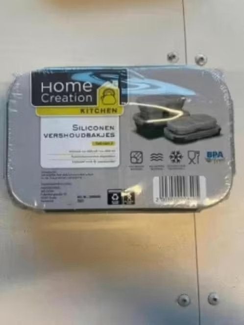 NIEUW! Siliconen vershoudbakjes set van 2 stapelbaar €4,99, Ophalen of Verzenden, Nieuw