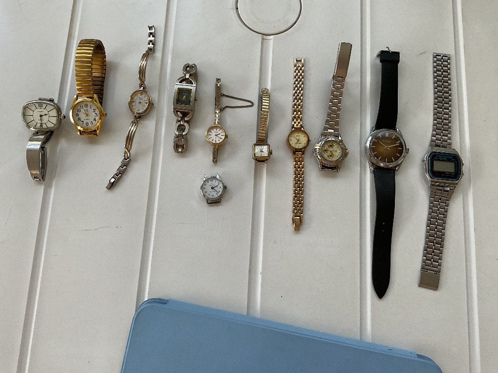 11 vintage horloges o.a. Prisma, Citizen, Lorus e.d., Sieraden, Tassen en Uiterlijk, Horloges | Dames, Overige merken, Staal, Gebruikt