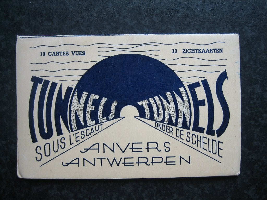 ANTWERPEN 10 kaarten Tunnels onder de Schelde, Ophalen of Verzenden, 1920 tot 1940, Antwerpen