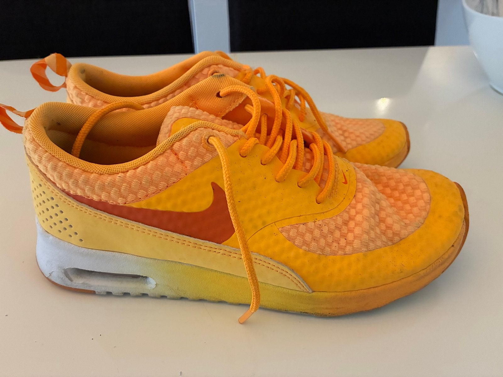 Nike Air Max sneakers maat 38, Ophalen, Gedragen, Oranje, Sneakers of Gympen