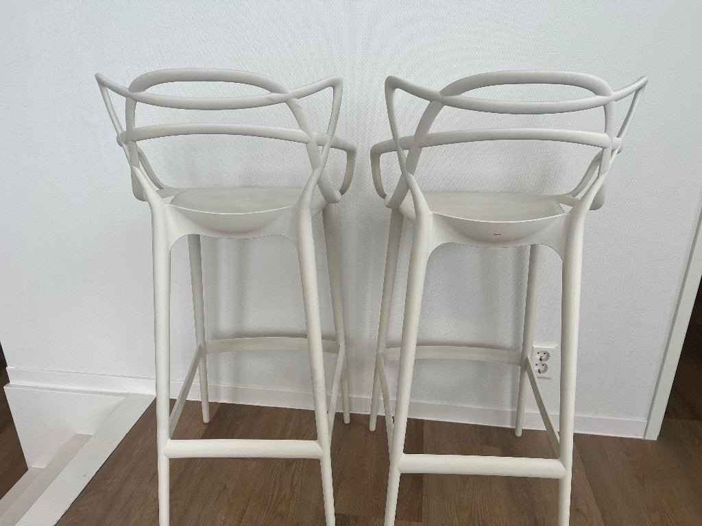 Foto 2 van Kartell Masters Barkruk Wit 75cm x2