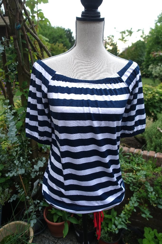 nieuw - frisse body flirt top blauw wit gestreept 36-38, Blauw, Nieuw, Ophalen of Verzenden, Korte mouw