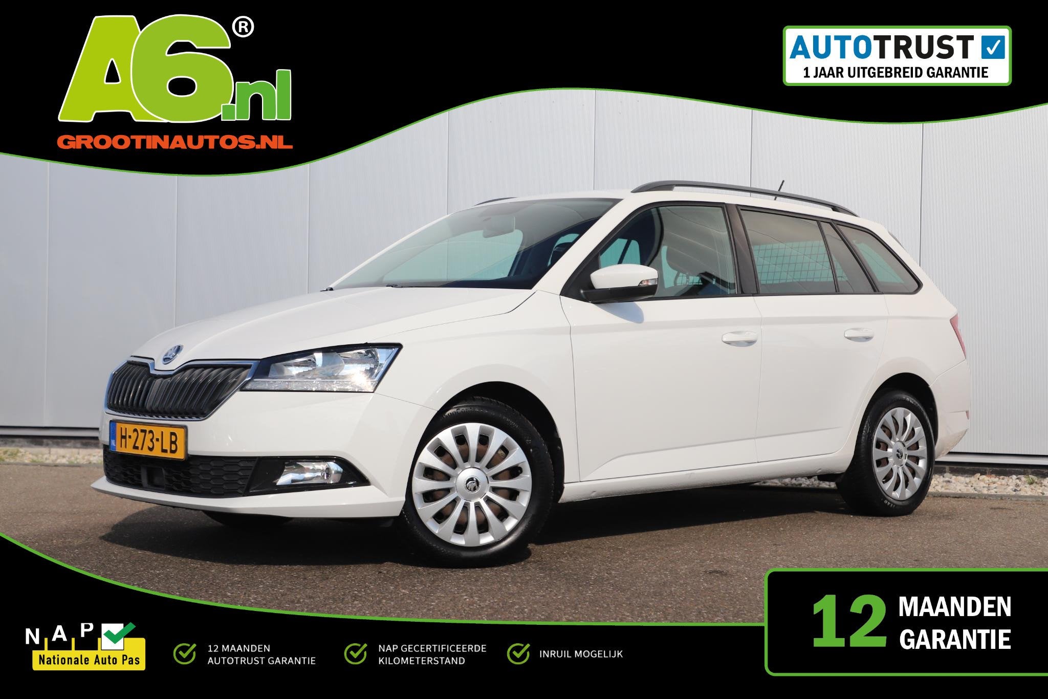 Skoda Fabia Combi 1.0 TSI Ambition 95PK Trekhaak Navigatie C, Auto's, Voorwielaandrijving, Stof, Gebruikt, Euro 6