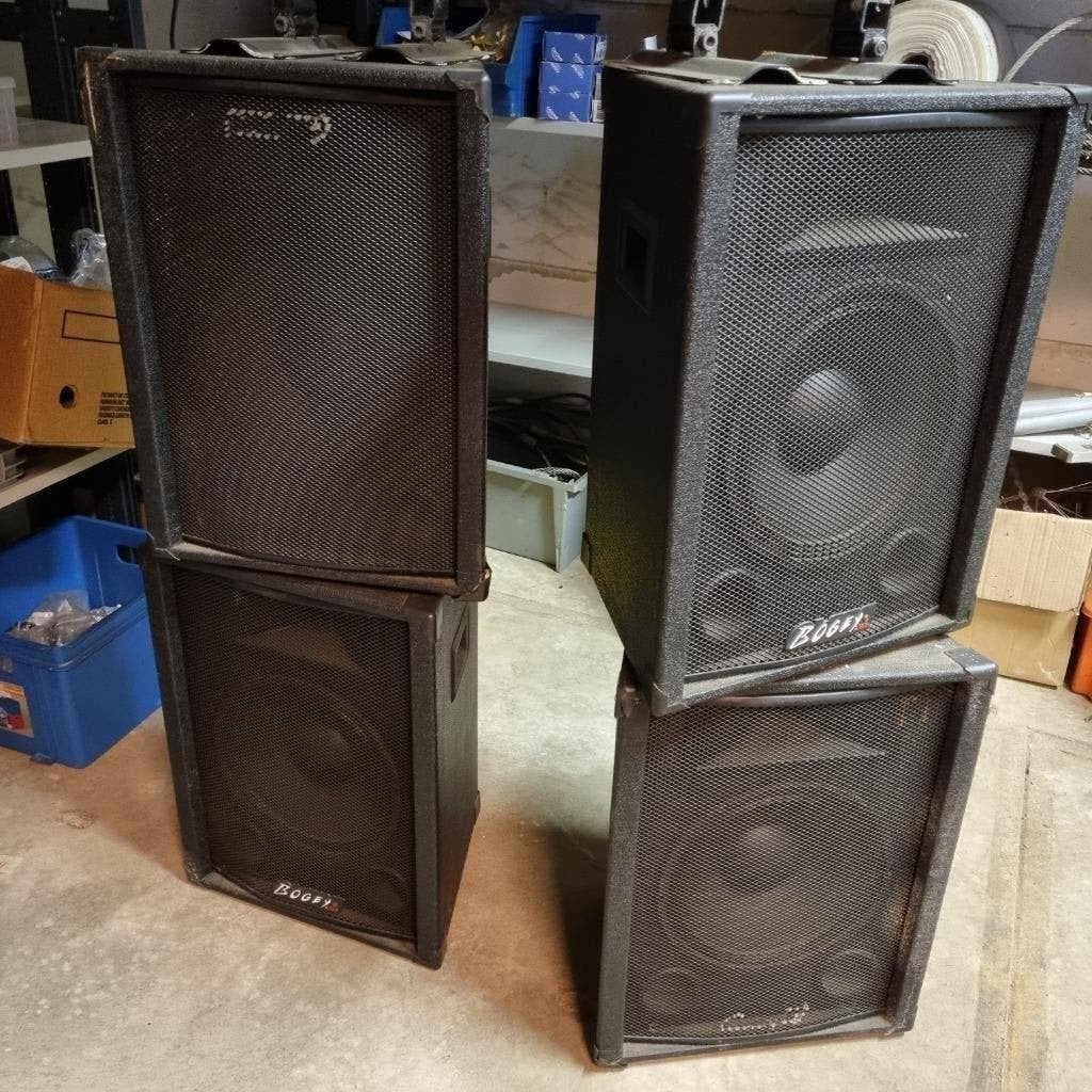 4X GROTE BOGEY PROEL LUIDSPREKERS SPEAKERS, Ophalen of Verzenden, Refurbished, Overige merken