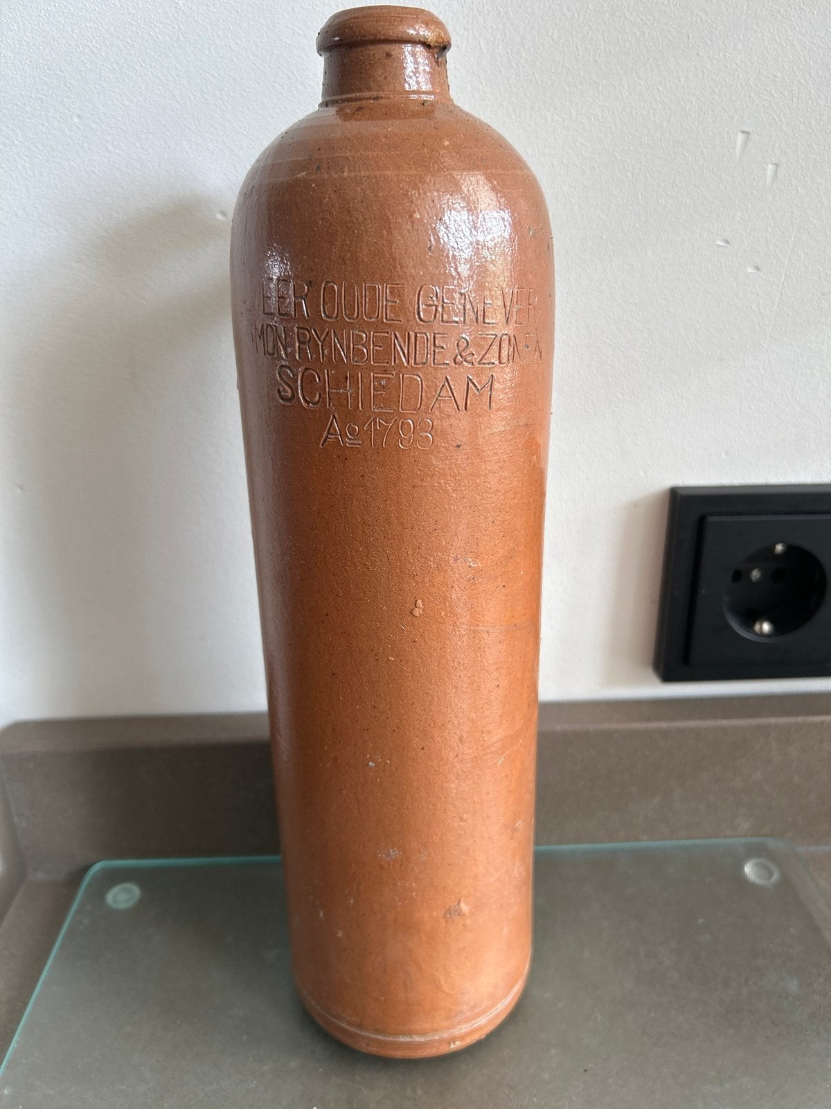 Antieke Rynbende & Zonen Schiedam Jenever Fles uit 1793, Ophalen of Verzenden