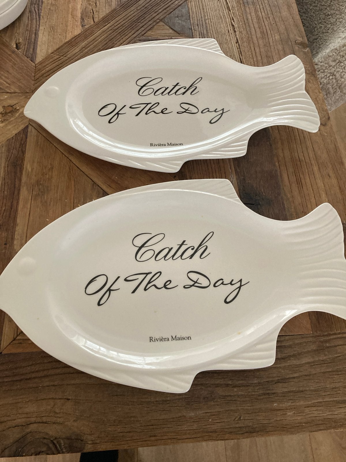 RM Vis schalen "Catch Of The Day" (2 stuks), Overige merken, Keramiek, Ophalen of Verzenden, Modern