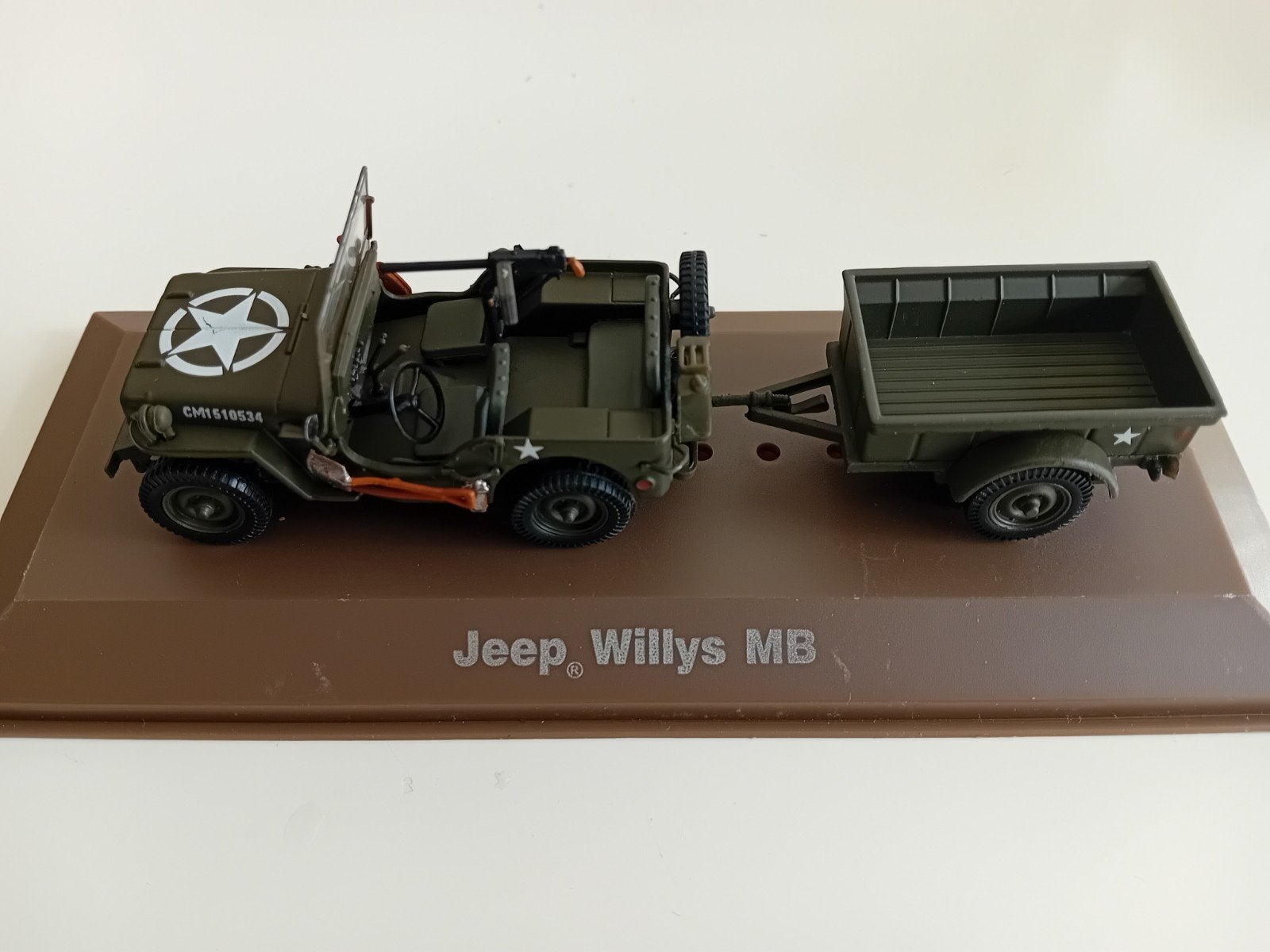 2x Jeep Willys MB met aanhanger - Nieuwe modelauto, Ophalen of Verzenden, Nieuw, Auto, Overige merken