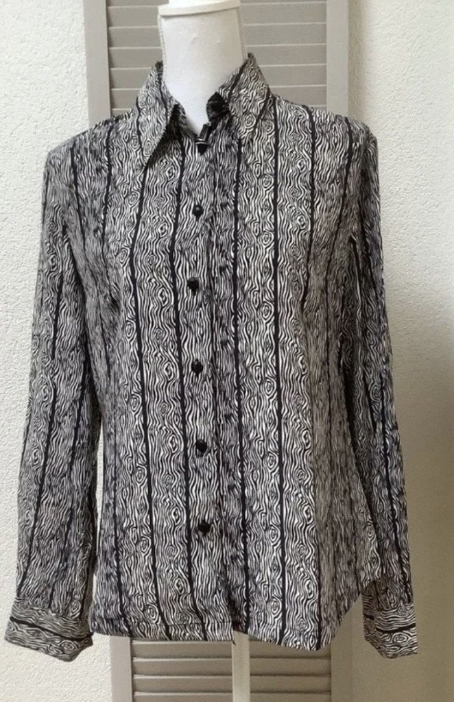 Beeldige Versace blouse maat 38 // als NIEUW!, Ophalen of Verzenden, Zo goed als nieuw, Maat 38/40 (M), Zwart