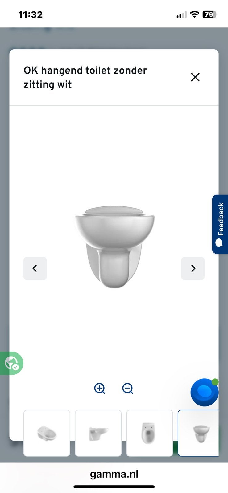 Gratis  randloze wc met bril, Doe-het-zelf en Verbouw, Ophalen, Zo goed als nieuw, Toilet