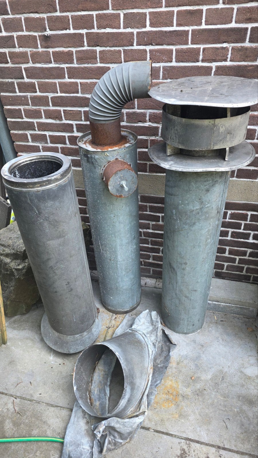 kachelpijp schoorsteen, Ophalen, Gebruikt, Hout