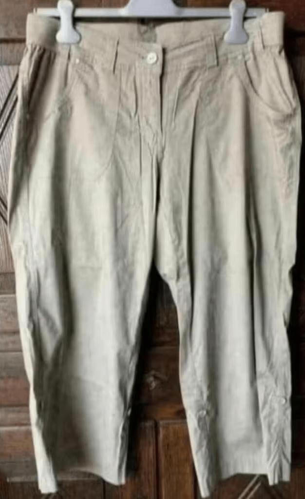 Beige katoenen broek, damesbroek; TCM Tchibo My Style ; 44, Kleding | Dames, Beige, Maat 42/44 (L), Ophalen of Verzenden, Zo goed als nieuw