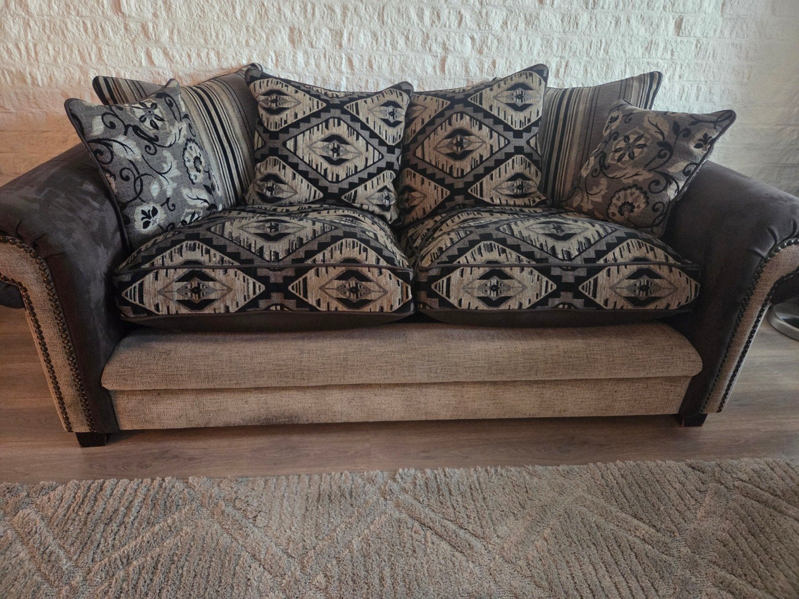 Rue de Rosa bankstel, Huis en Inrichting, Ophalen, 75 tot 100 cm, Stof, 200 tot 250 cm