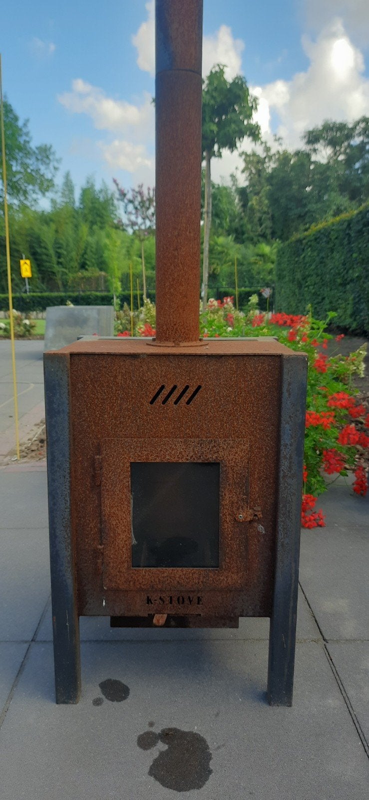 K-Stove pelletkachel voor terras of overkapping, Ophalen, Gebruikt