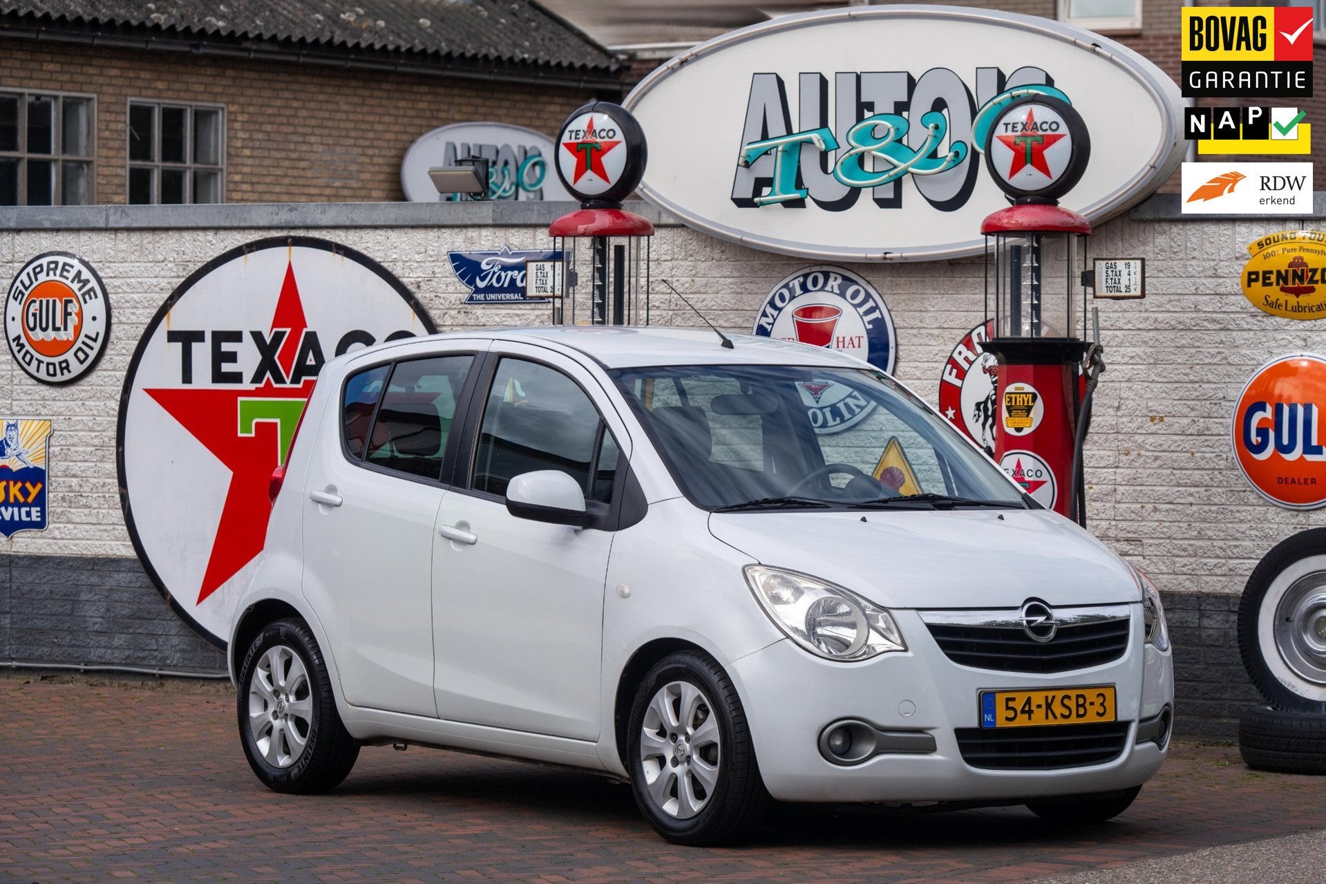 Opel Agila 1.2 Edition Automaat 78.850 km +NAP NL-auto, Auto's, Dealer onderhouden, 4 cilinders, Verwarmde buitenspiegels, Wit