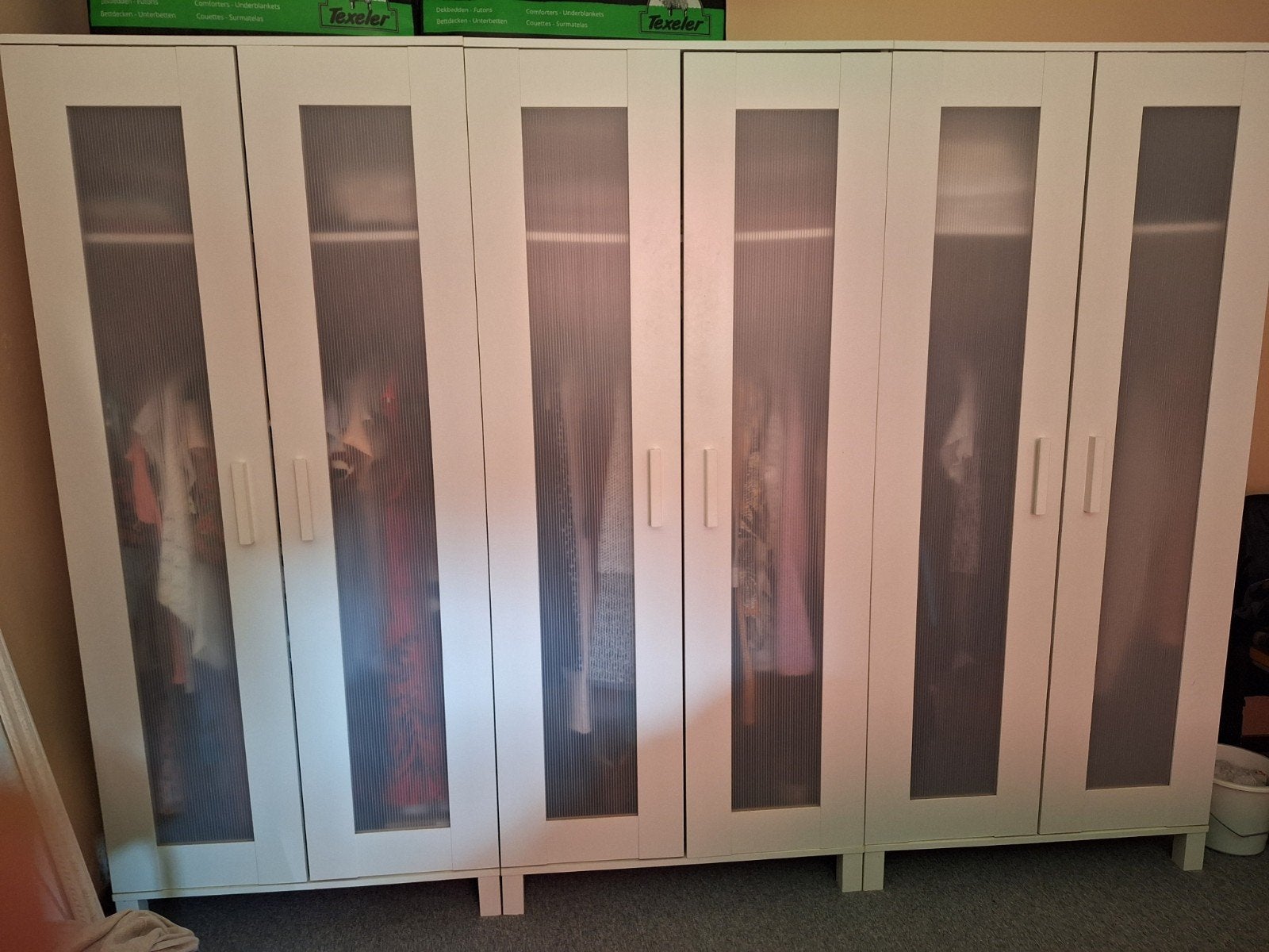 3 kledingkasten 190 cm hoog 80 cm breed 50 cm diep, Ophalen, Gebruikt, Met plank(en), 50 tot 100 cm