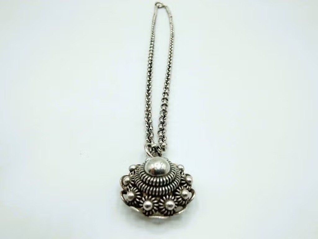 Zilveren jasseronketting met Zeeuwse knop hanger, 40,5 cm, Info@zilverwebsite.nl, Verzenden, Zo goed als nieuw, Zilverwebsite.nl
