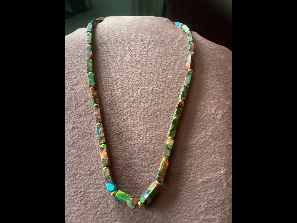 Prachtige vintage ketting collier GP verguld, Sieraden, Tassen en Uiterlijk, Kettingen, Overige materialen, Verstelbaar, Verzenden
