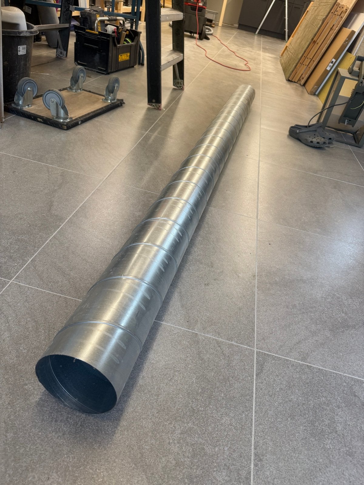 Stalen spirobuis 150mm doorsnede, 2,5m lang, Ophalen, 6 meter of meer, Nieuw, Aluminium