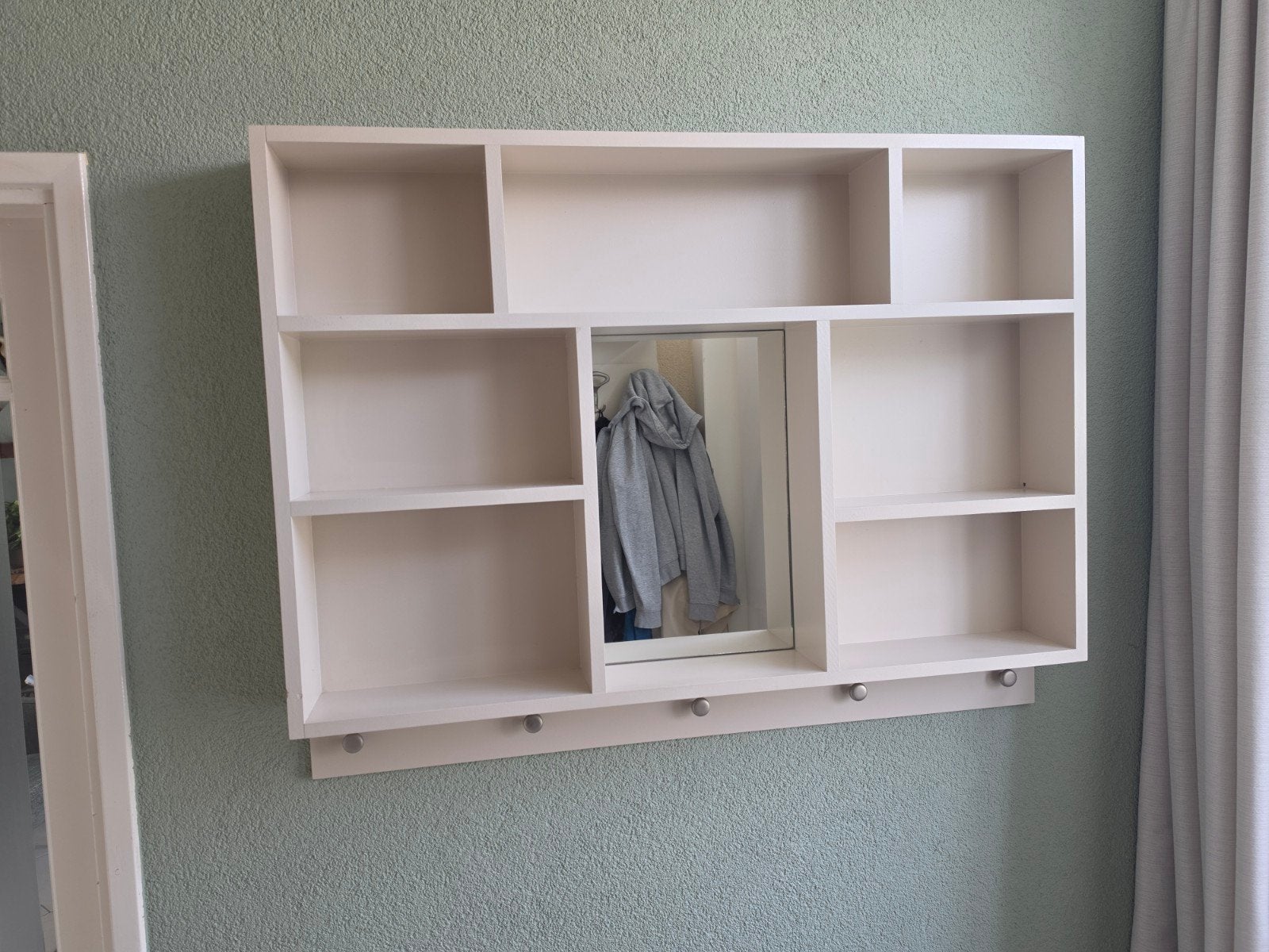 vakken kast met spiegel, Ophalen, Gebruikt, Minder dan 150 cm, Minder dan 25 cm