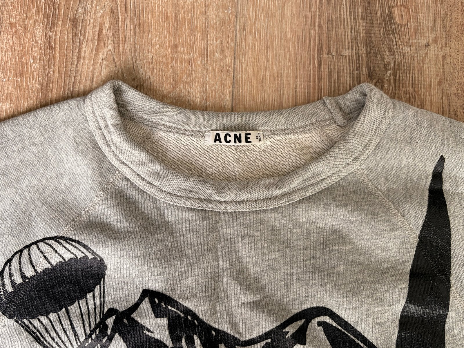 Vintage Acne Studios Sweatshirt - Maat L, Ophalen of Verzenden, Gedragen, Maat 42/44 (L), Grijs