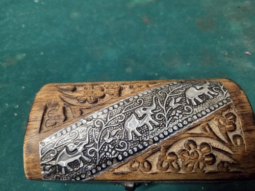 sieraden kistje hout met olifanten, Huis en Inrichting, Ophalen of Verzenden, 'T Olde Gre-j, Info@toldegrej.nl, Endepoelstraat 20f Didam
