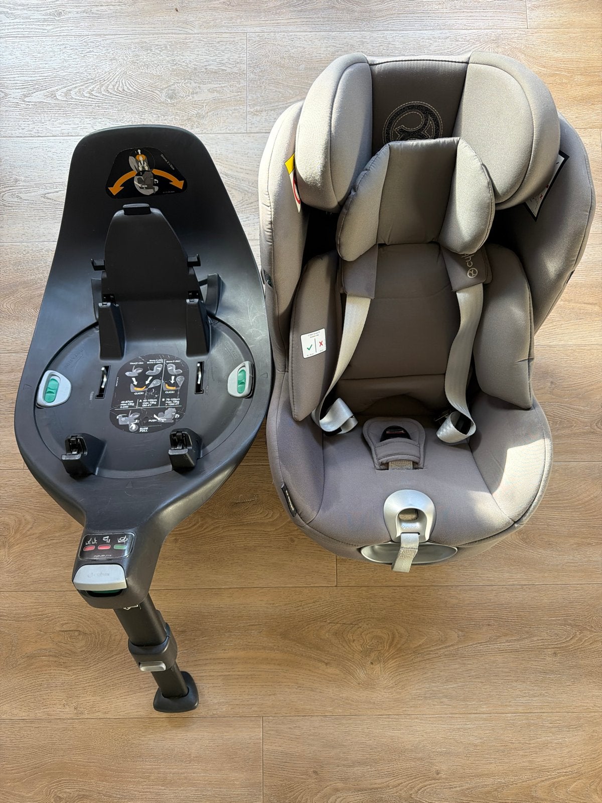Cybex Sirona Z i-Size autostoel met Isofix base, Kinderen en Baby's, Gebruikt, 0 t/m 18 kg, Verstelbare rugleuning, Isofix