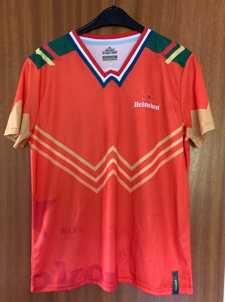 Heineken oranje w hals shirt 2016 One size, Sport en Fitness, Voetbal, Ophalen of Verzenden, Zo goed als nieuw, Shirt
