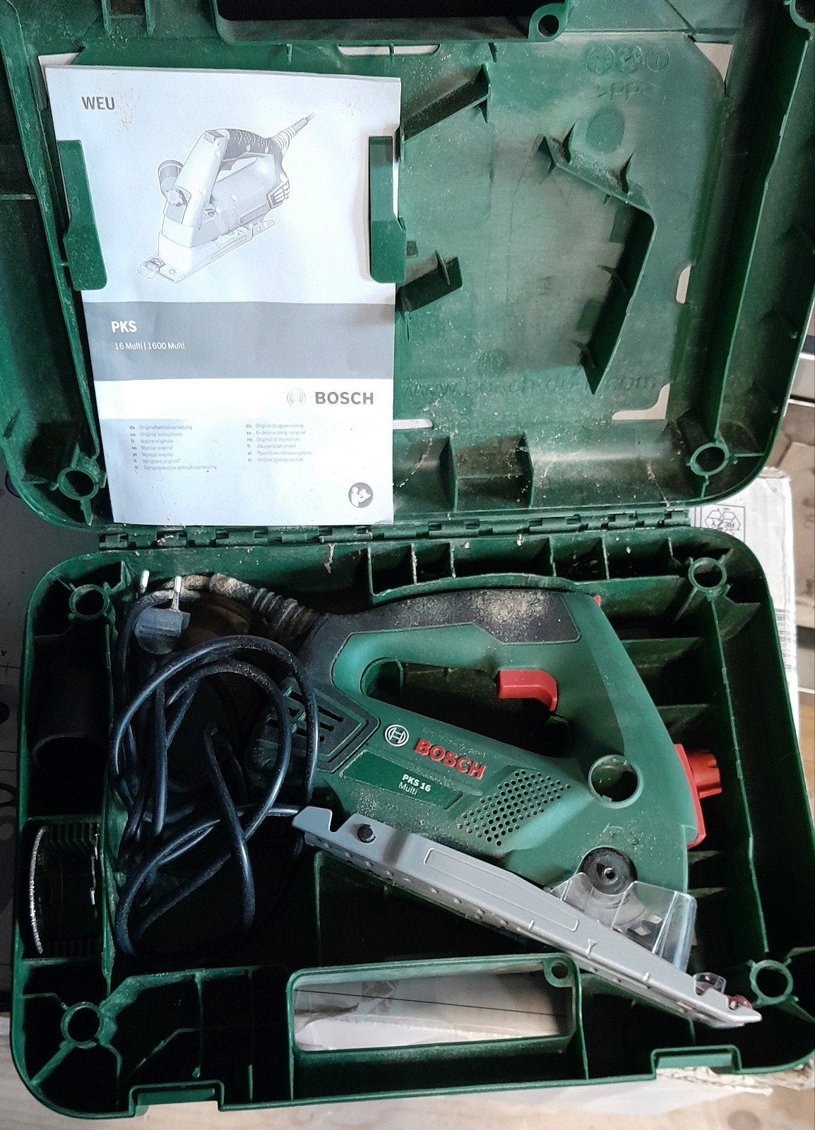 Bosch PKS 16 Multi Compact Cirkelzaag 400W, Minder dan 30 mm, Cirkelzaag, Ophalen of Verzenden, Zo goed als nieuw