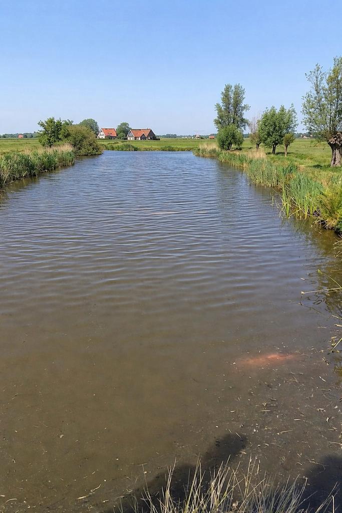 rustige natuurvijver in de polder, Dieren en Toebehoren, Vissen | Vijvervissen, Karper of Koi