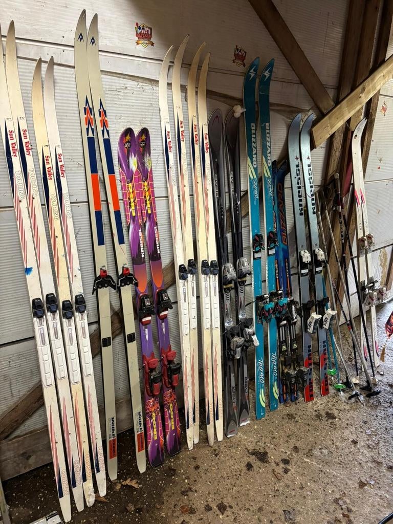 Grote partij ski's voor carnaval of après-ski aankleding, Kleding | Dames, Wintersportkleding, Ophalen, Overige typen, Diverse merken