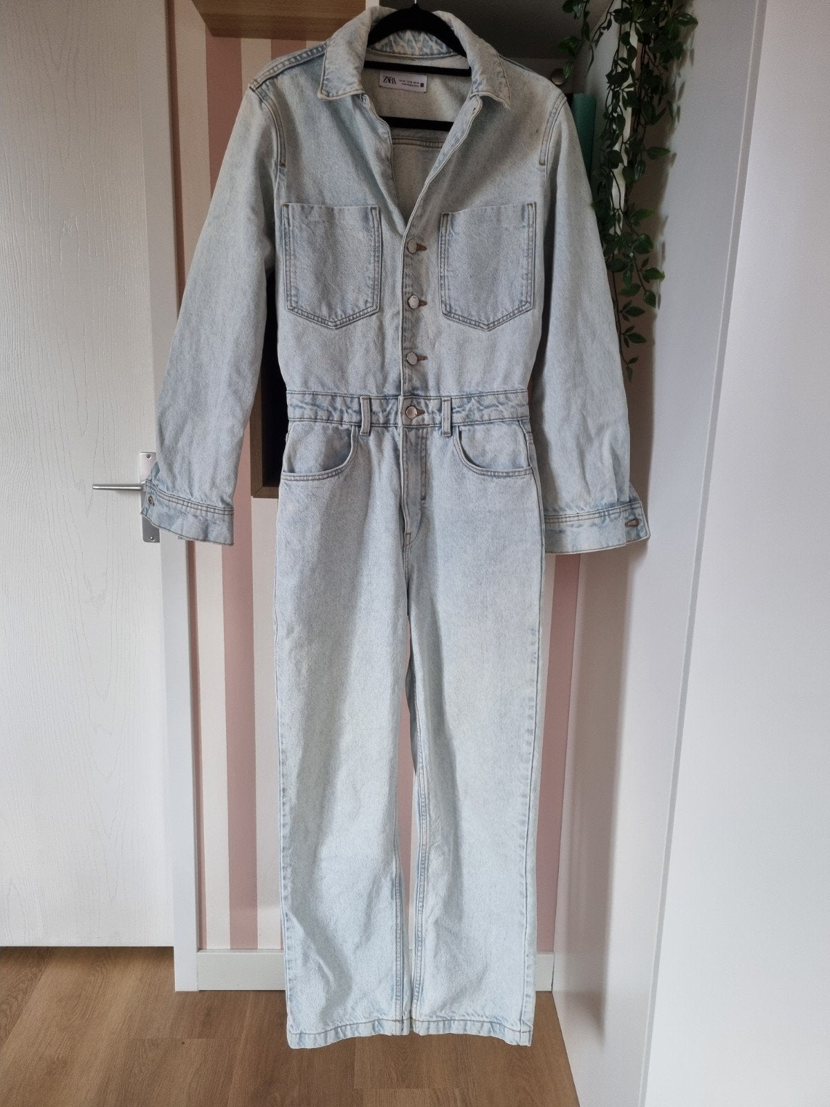 Zara denim jumpsuit XS - lichtblauw, Blauw, Zara, Ophalen of Verzenden, Maat 34 (XS) of kleiner