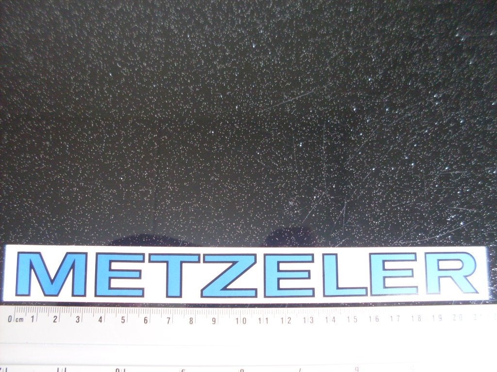 sticker metzeler logo langwerpig groot, Verzamelen, Verzenden, Zo goed als nieuw, Merk