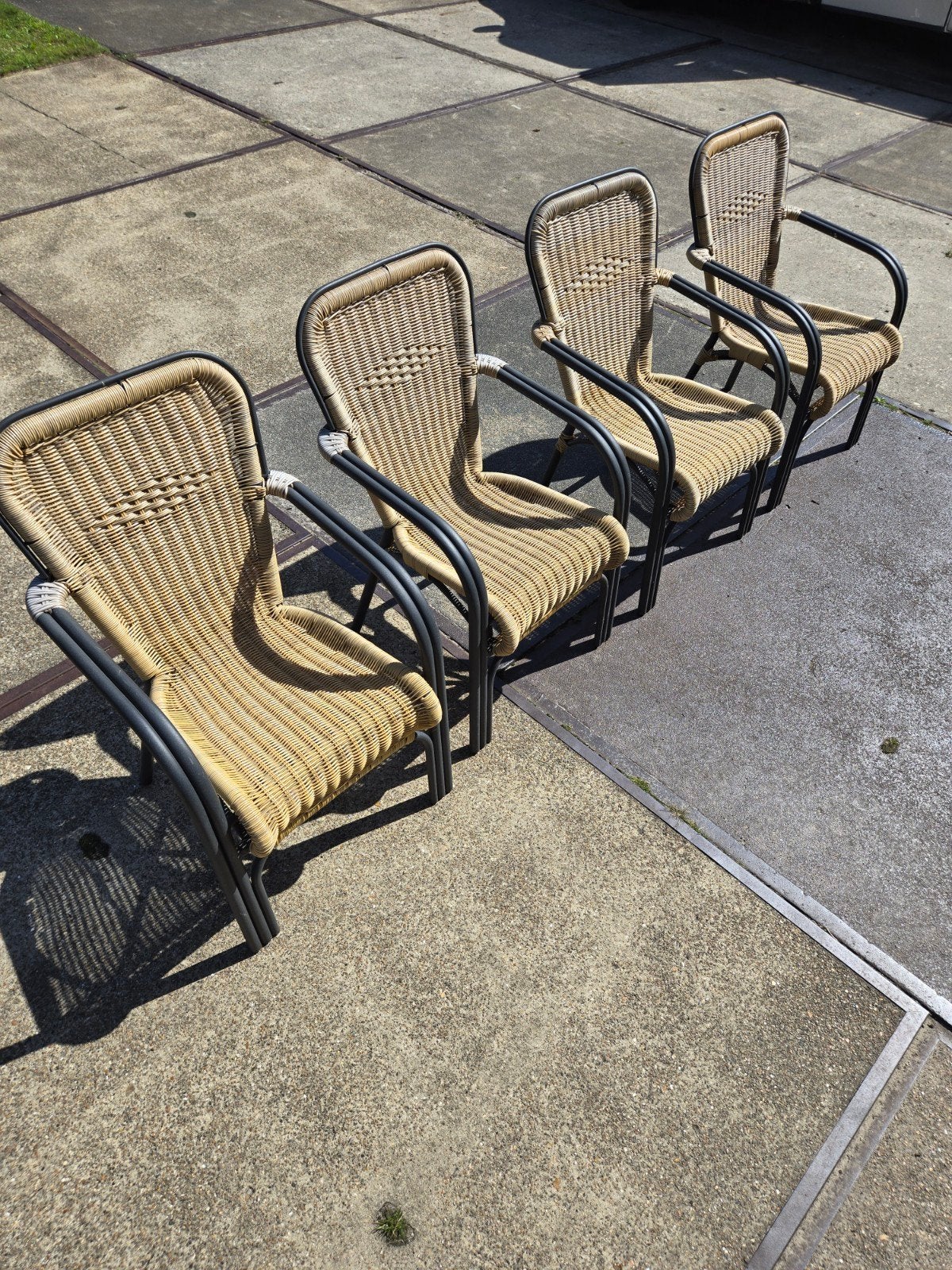 Tuinstoelen Rotan, Tuin en Terras, Tuinstoelen, Ophalen, Gebruikt, Rotan, Stapelbaar