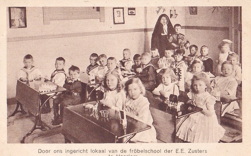 Haarlem. Fröbelschool. (Reclame Schoolmeubelfabriek)), Verzenden, Voor 1920, Ongelopen, Noord-Holland