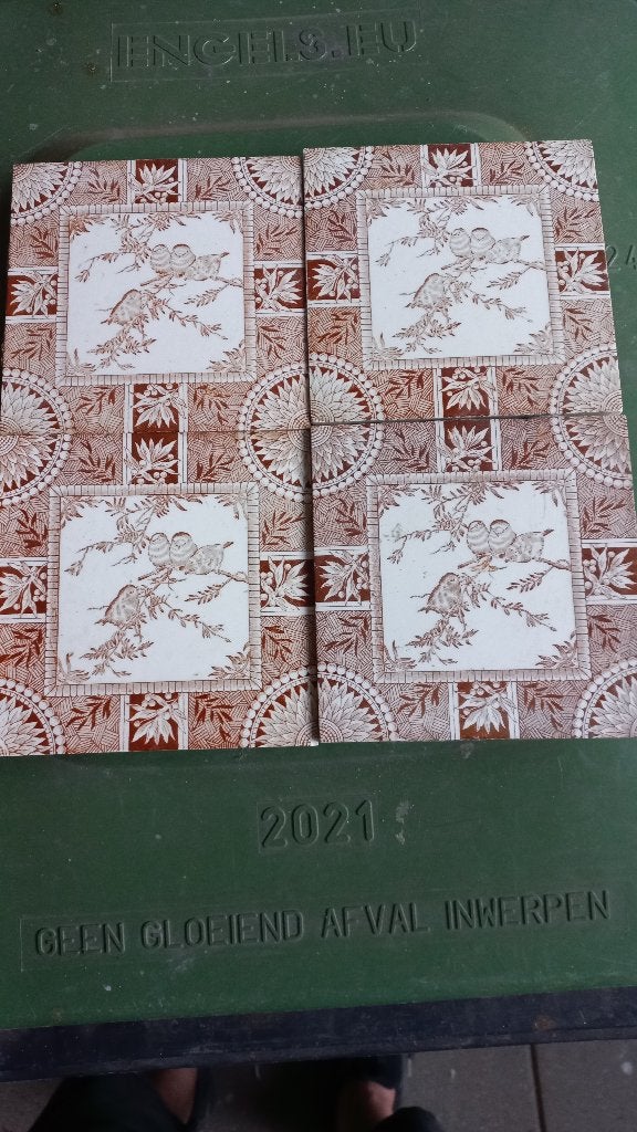 antieke wand tegels te koop, Ophalen, Gebruikt