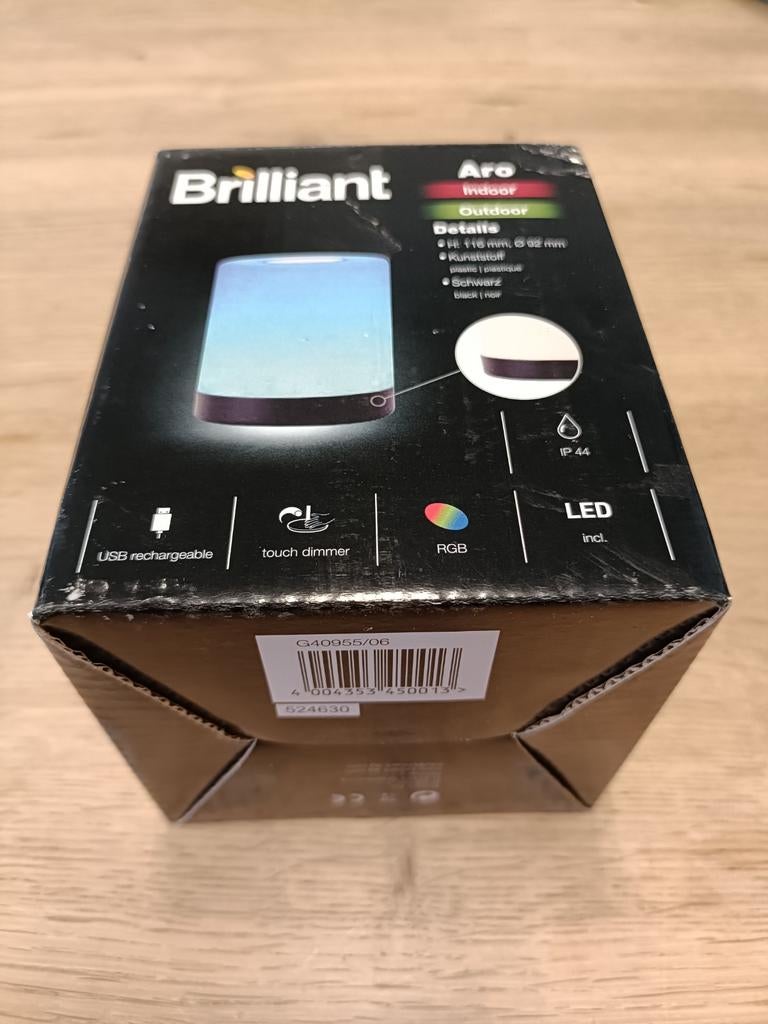 Brilliant Aro Buiten LED Tafellamp - Oplaadbaar & Dimbaar, Ophalen of Verzenden, Nieuw, Modern, Functioneel, Outdoor