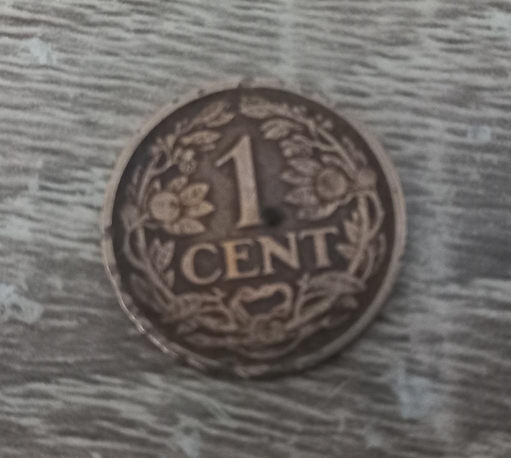 1 cent 1928, Ophalen of Verzenden, Koningin Wilhelmina, 1 cent, Losse munt