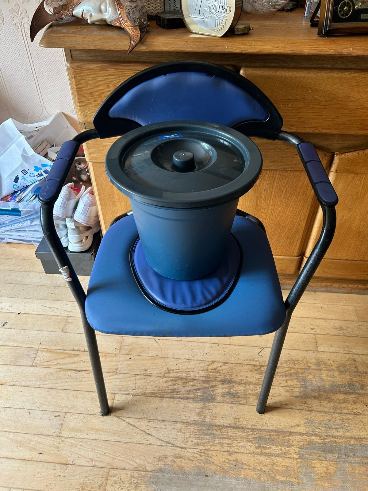 Toiletstoel inc onder opvangbak en losse emmer, Ophalen, Div, Div, Div