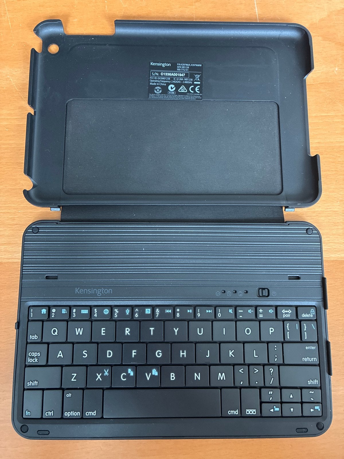 Kensington toetsenbordhoes voor iPad mini 1, 2, 3, Bescherming voor- en achterkant, Ophalen of Verzenden, Zo goed als nieuw, 7 inch of minder