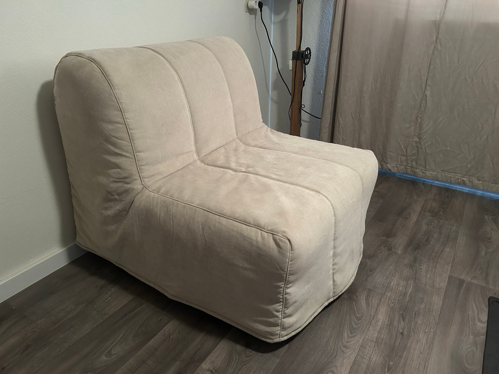 2x IKEA Lycksele Murbo slaapstoelen, Huis en Inrichting, Slaapkamer | Slaapbanken, Ophalen, Eenpersoons, Beige, 190 cm of minder