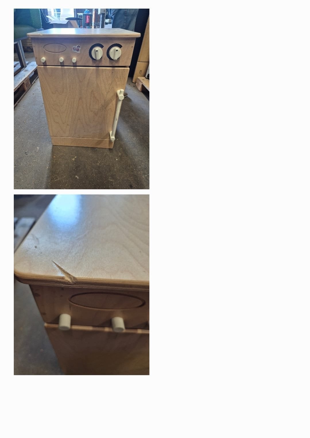 Houten speelkeuken, wasmachine, koelkast en peuterstoel, Ophalen, Gebruikt, Meubelstuk of Keukentje