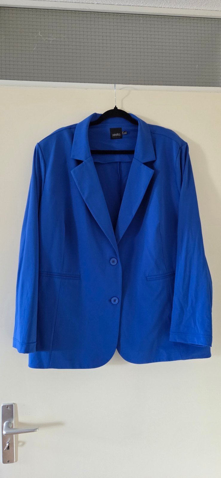 Yesta Blazer in Kobaltblauw - Maat 4, zgan, Kleding | Dames, Grote Maten, Blauw, Yesta, Ophalen of Verzenden, Zo goed als nieuw