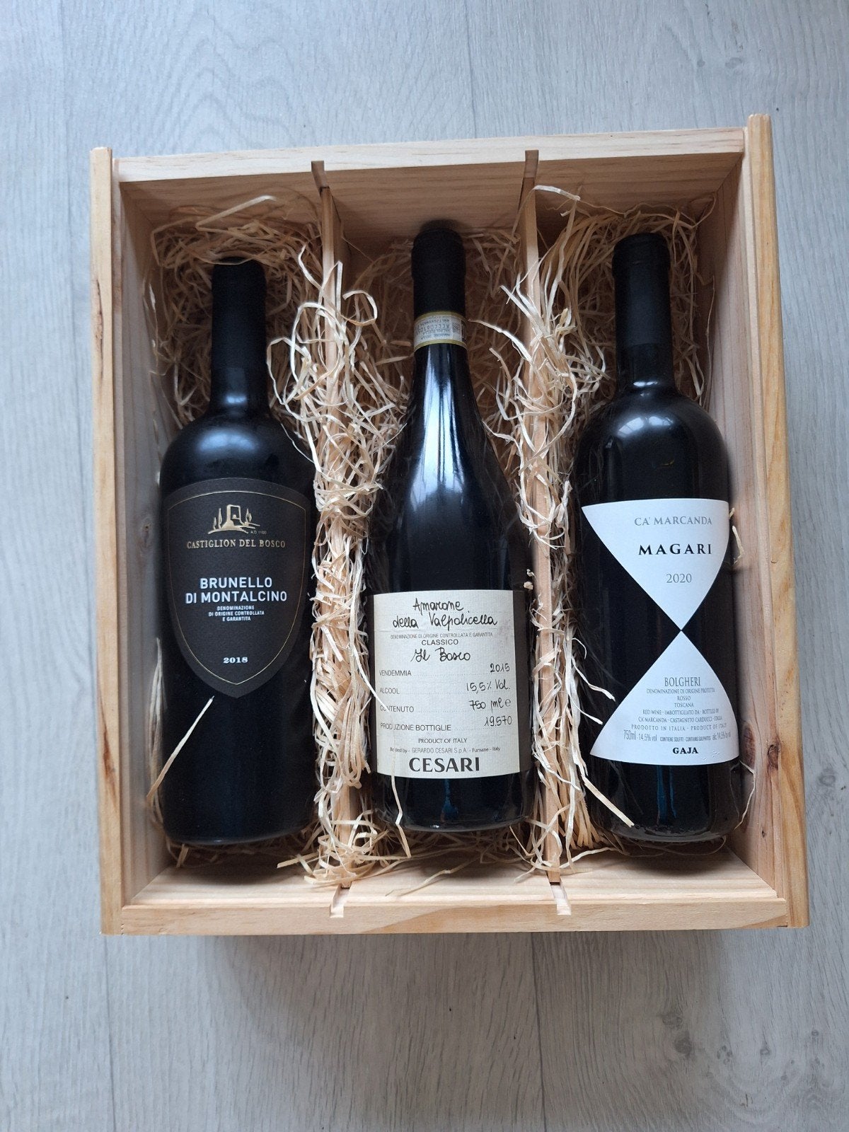 3 Italianen (brunello, amarone en super tuscan), Ophalen, Nieuw, Italië, Rode wijn