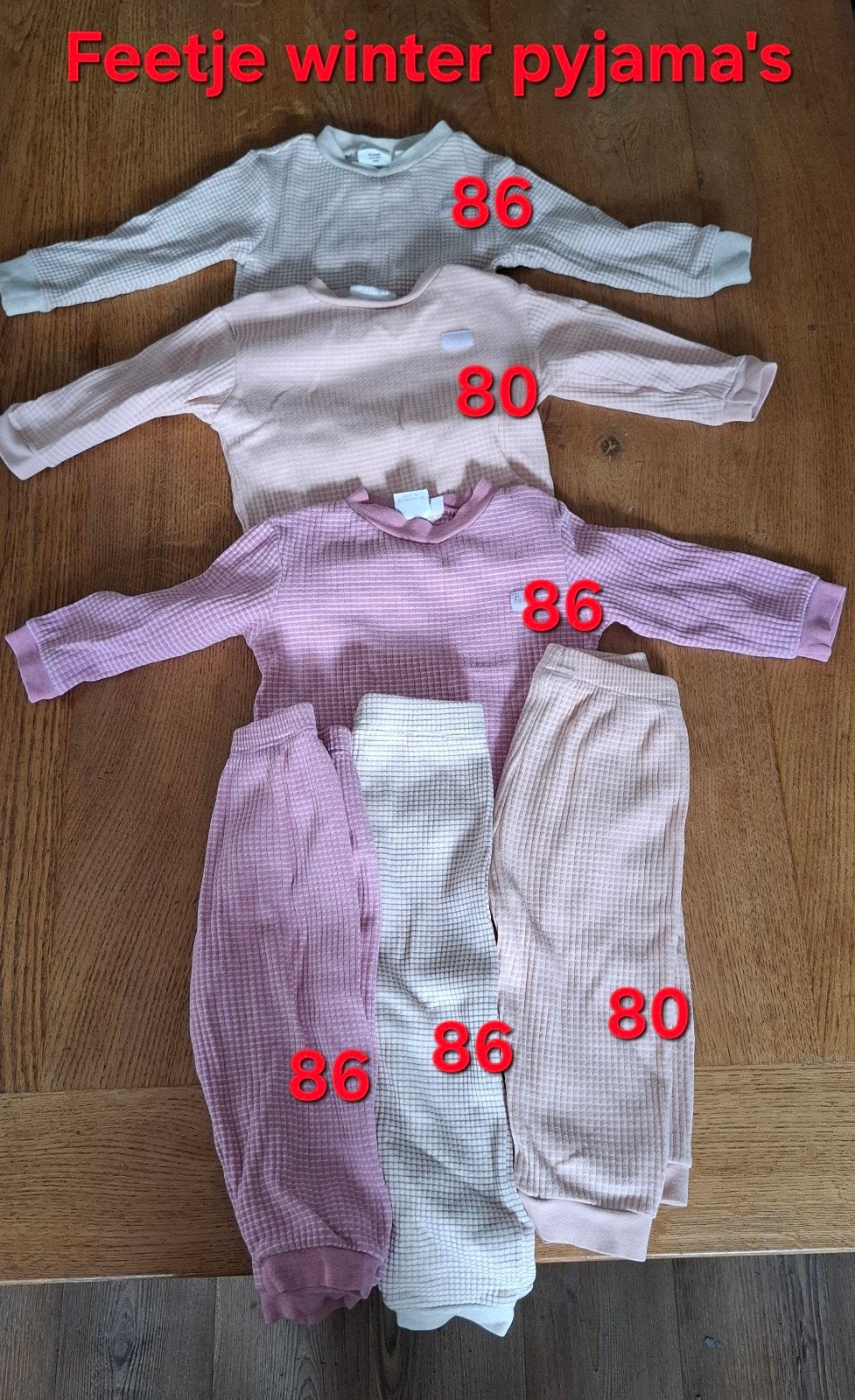 Feetje winter pyjama's, Kinderen en Baby's, Ophalen, Zo goed als nieuw, Maat 86