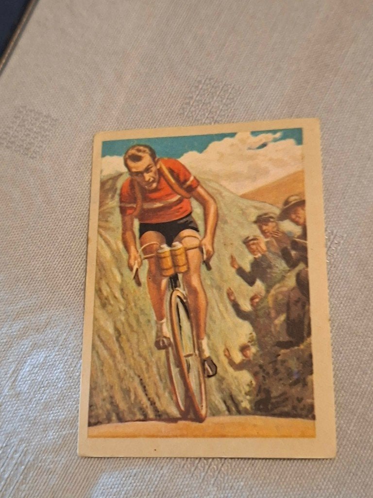 Prentje/Chromo : Charlie Gaul / Chocolade Jacques, Ophalen of Verzenden, Gebruikt, Overige sporten, Poster, Plaatje of Sticker